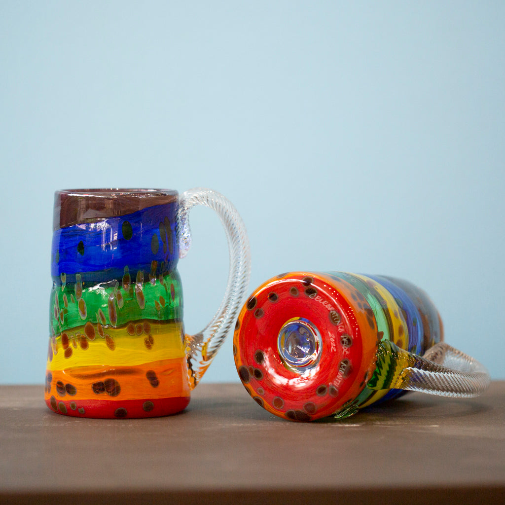 Rainbow Coffee Mug, Handmade Mug Colorful, Pride Mug 