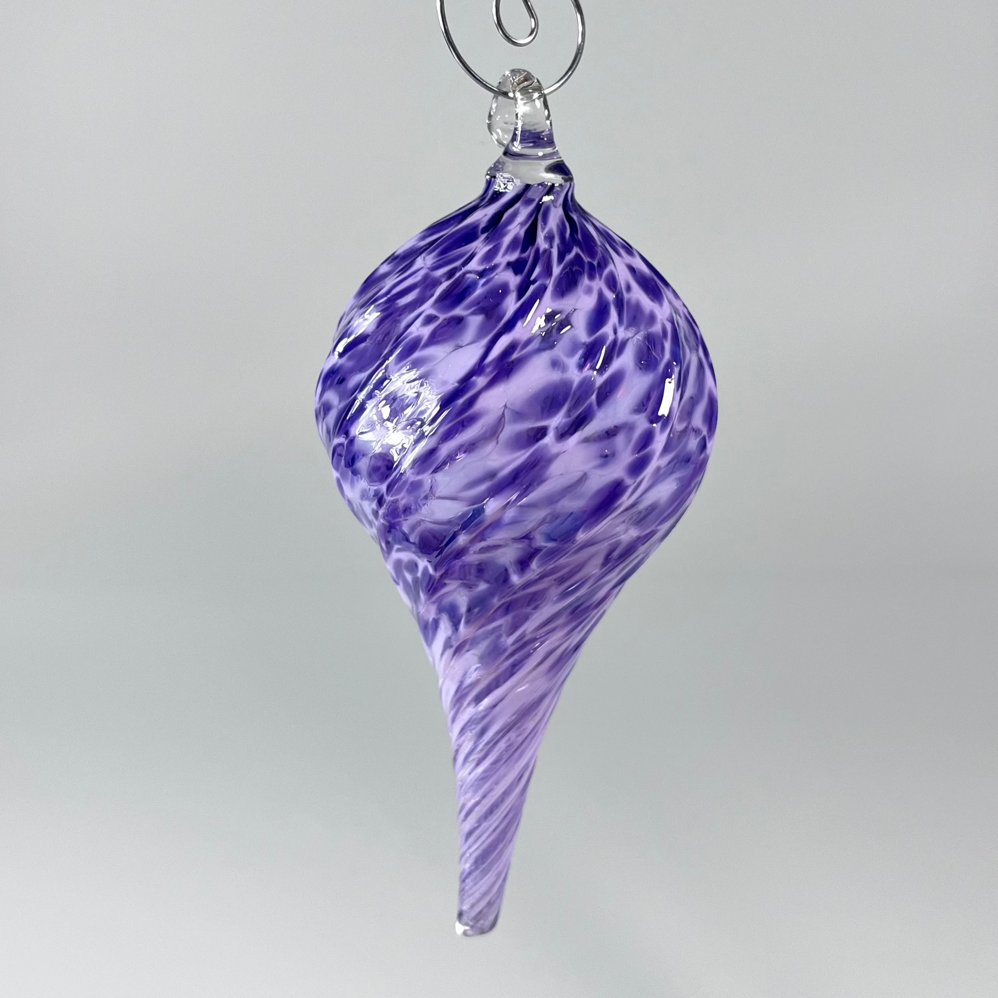 Purps Speckled Teardrop Ornament