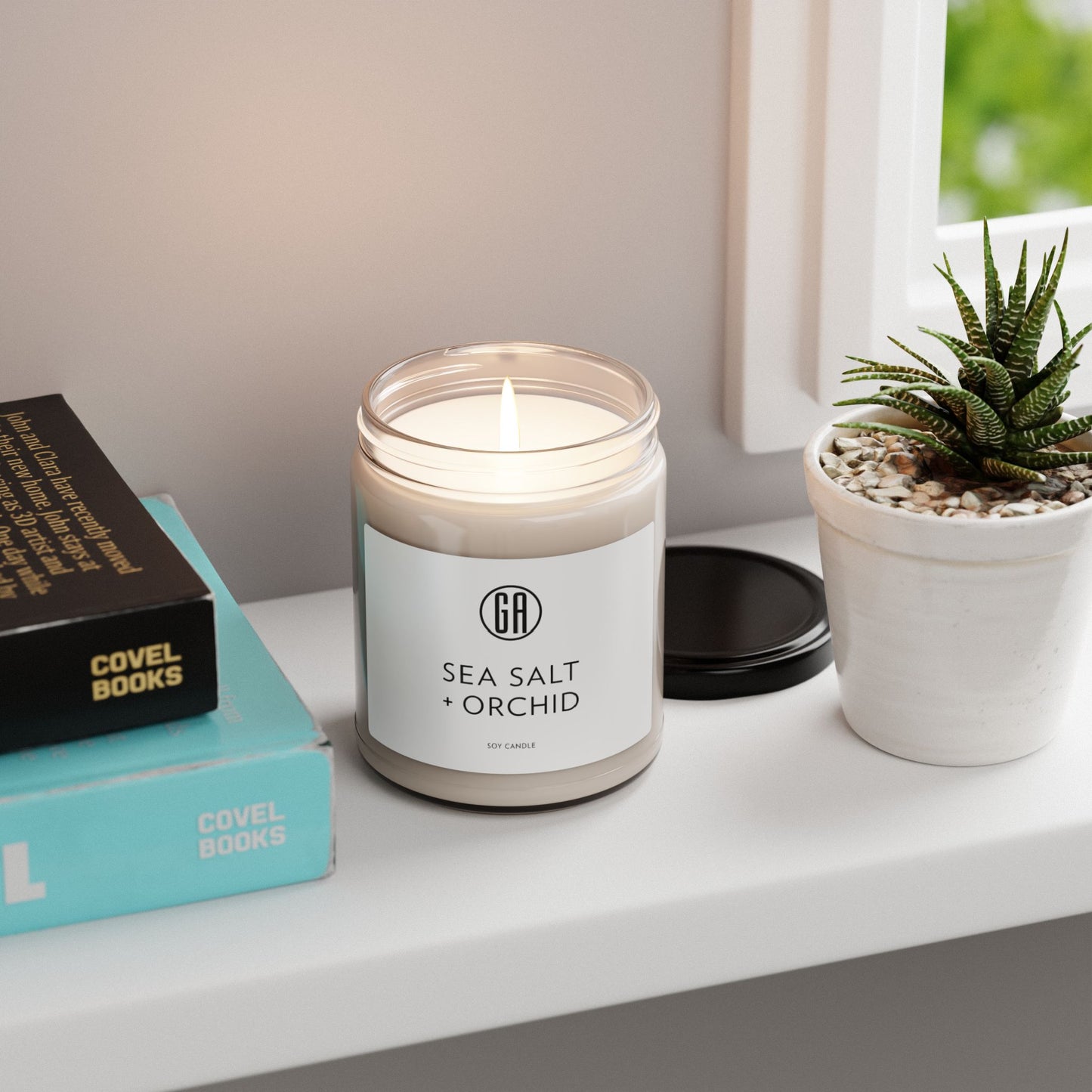 Sea Salt + Orchid Scented Soy Candle