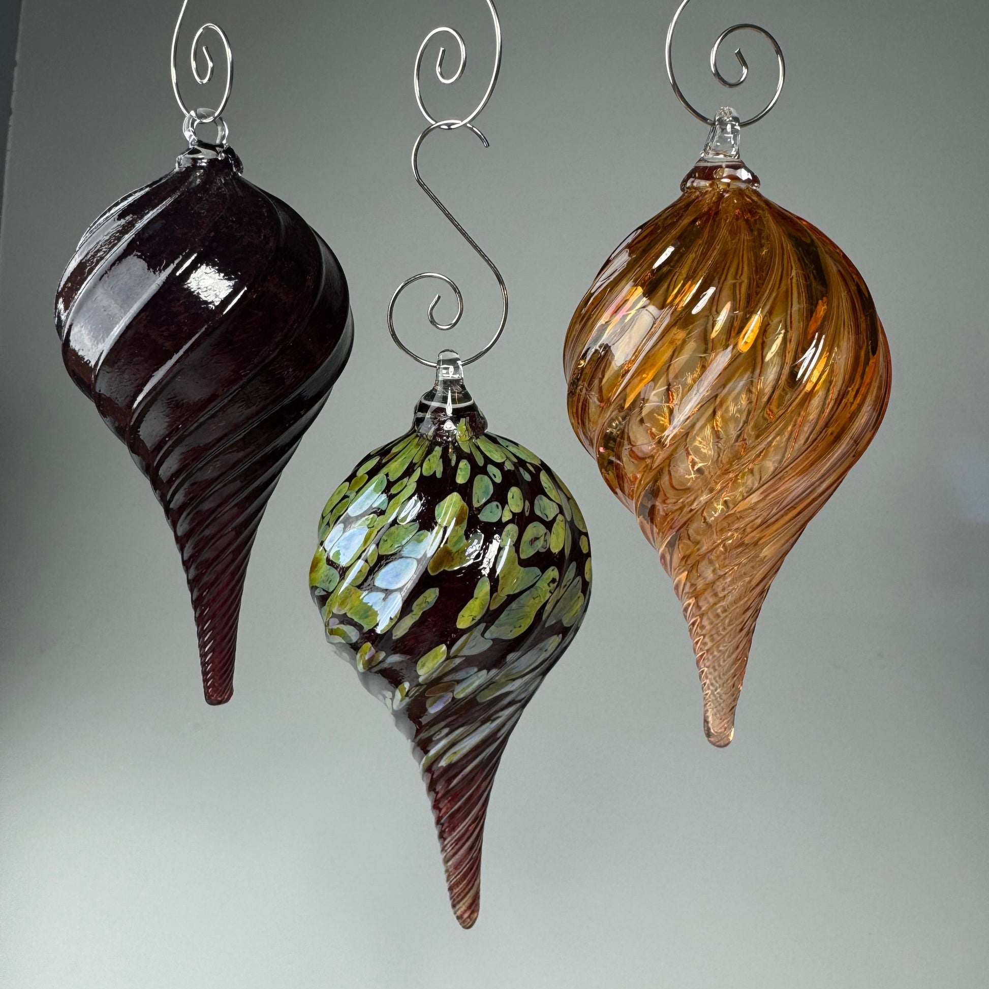 Forest Tones Set of 3 Teardrop Ornaments