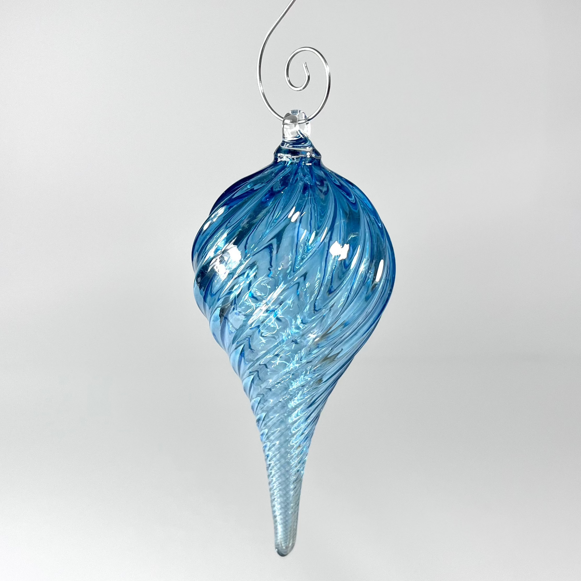 Icy Blue Jewel Teardrop Ornament