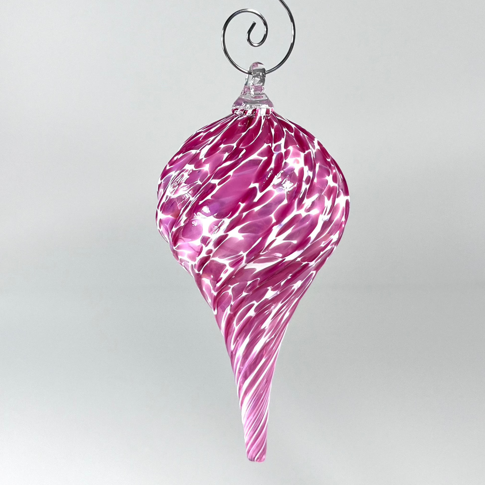 Peppermint Speckled Teardrop Ornament