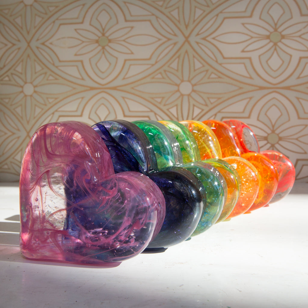 Multicolor Solid Glass Heart — St Louisville Glass